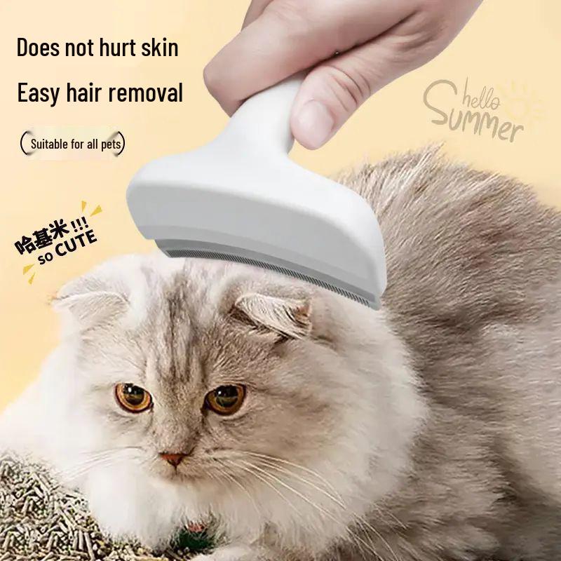 Pet Hair Thinning Tool: Curved Blade Comb for Detangling and Hair Cleaning Without Damage