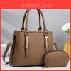 Pu Tote Bag For Women With Zip Closure And Multiple Pockets For Casual Travel