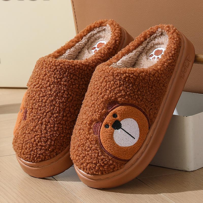 

Глупый медведь осень и зима новые хлопковые тапочки с утолщенной подошвой из ЭВА женские для дома теплые и нескользящие для пары домашние с пушистой подкладкой 44-45 (suitable for 43-44)