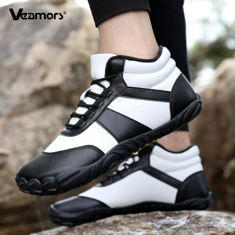 High-top Women's Hiking Shoes Plush Cotton Shoes Men's Winter Warm Snow Boots Trekking Camping Casual Shoes