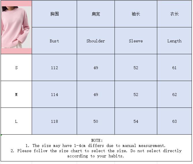 2026 New Oversized Crewneck Cotton Sweater Women Casual Solid Knit Lazy Style Long Sleeve Pullover