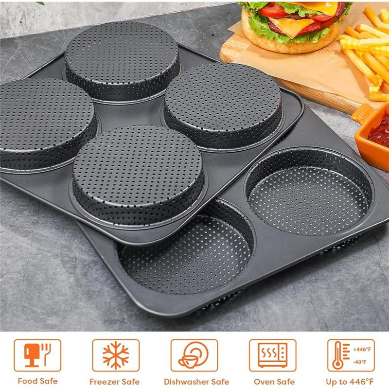 B97A-5" Large Hamburger Bun Pan Hamburger Bun Pans For Baking For Perfect Burger Buns, Sourdough, And More