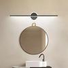 Modern LED Mirror Lamp 40/55cm Wall Light Bathroom Toilet Black Gold Long Strip Fixture Home Decor Led Lighting Lamps Lustre
