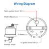 Electric Oil Press Pressure Gauge 12V, 2" 52mm Automotive Oil Pressure Meter 0-100 PSI with Sensor for Car RV Truck Boat Marine