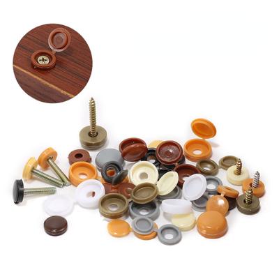 100Pcs Screw Bolt Cover Plastic Cap High Quality Hinged Protective Cap Button For Car Furniture Decorative Nuts Bolts Hardware