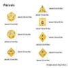 7 Pcs Golden Black Metal Dice Maze Hollow Metal Polyhedral Dice Set Suitable for Role-Playing RPG  Board Game Card Game