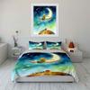 Moon, stars, rabbit, rose. Bedding sets Duvet cover sets Duvet covers Pillowcases(1 * Duvet Cover 2 * Pillowcases without duvet insert)