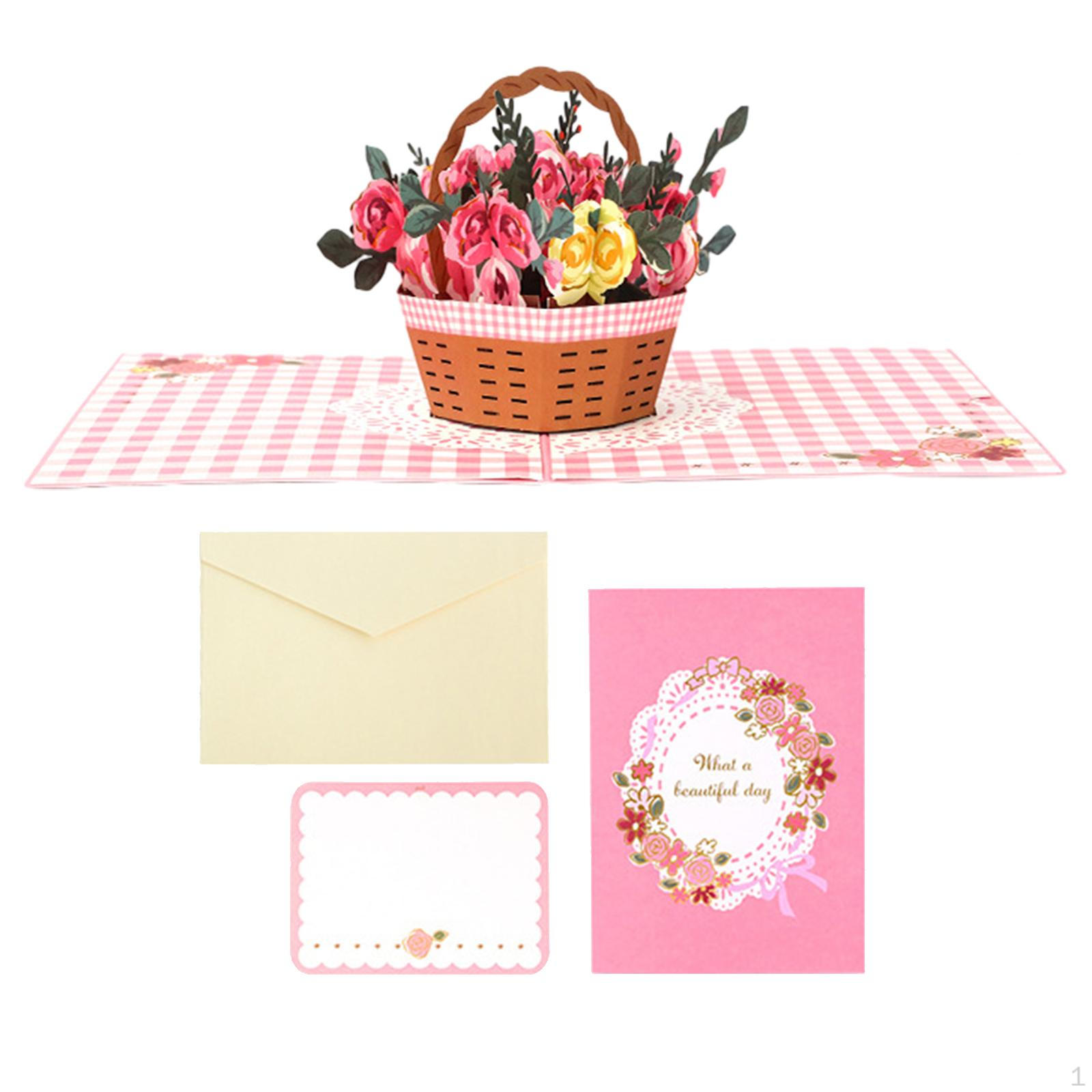 3D Popup Card Valentines Day Flower All Occasion Greeting Anniversary for
