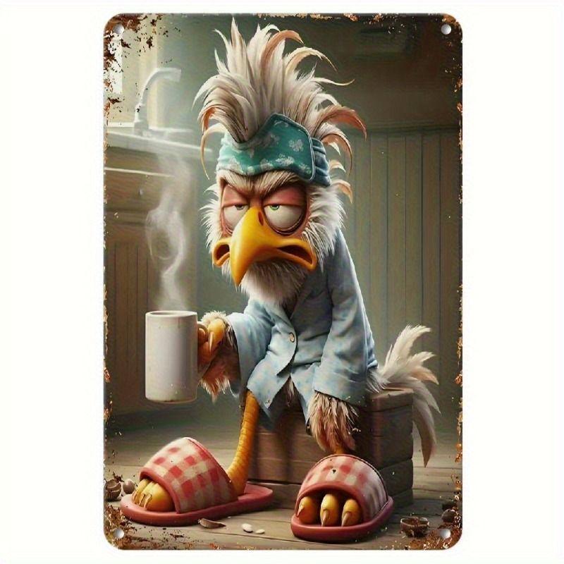 Retro Metal Animal Wall Art for Home Kitchen Farm Cafe Garden