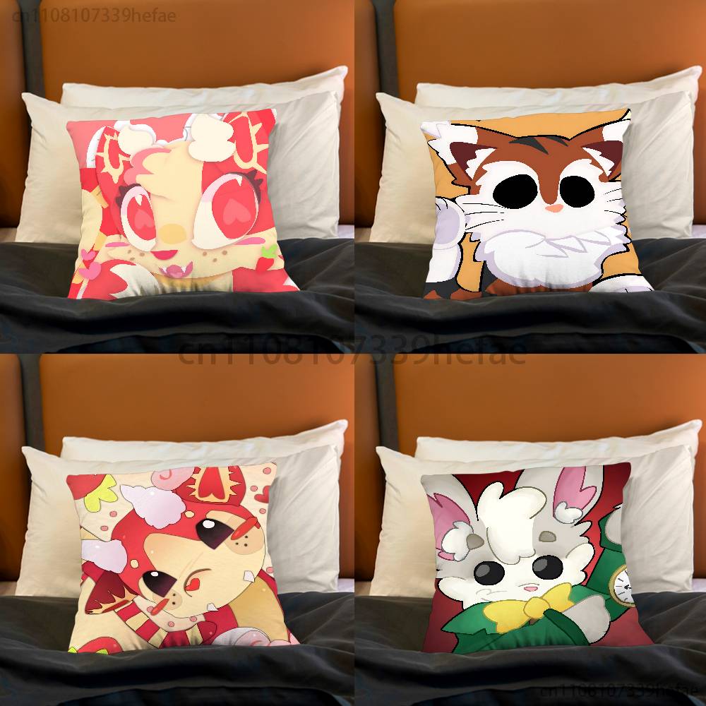 AAdopt Me Game Pillow Cases for Bedroom Living Room Sofa Home Decor Polyester Cushion Cover with Zipper