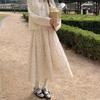Women's Floral Print Lace Tiered Maxi Skirt