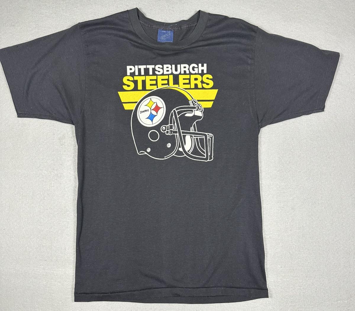 Vintage 1980’s Single Stitch Pittsburgh Steelers Helmet T-Shirt L Sneakers Tag Unisex T-Shirt XL