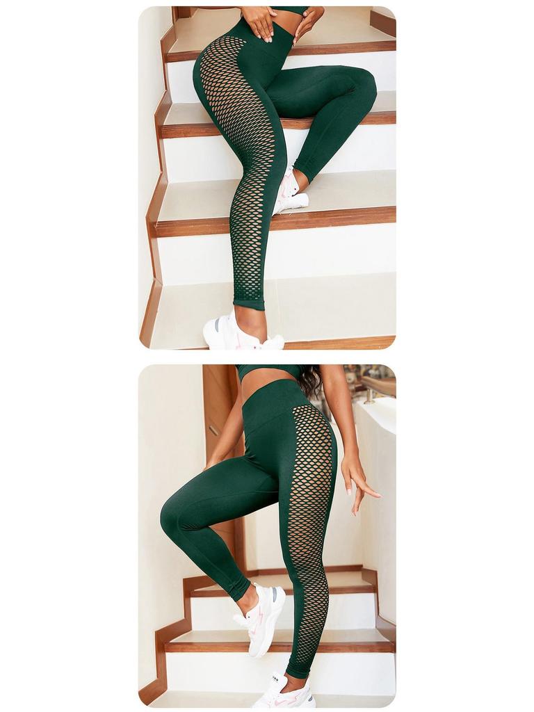 Pantaloni da Yoga Senza Cuciture a Vita Alta Asciugatura Rapida Solleva Glutei