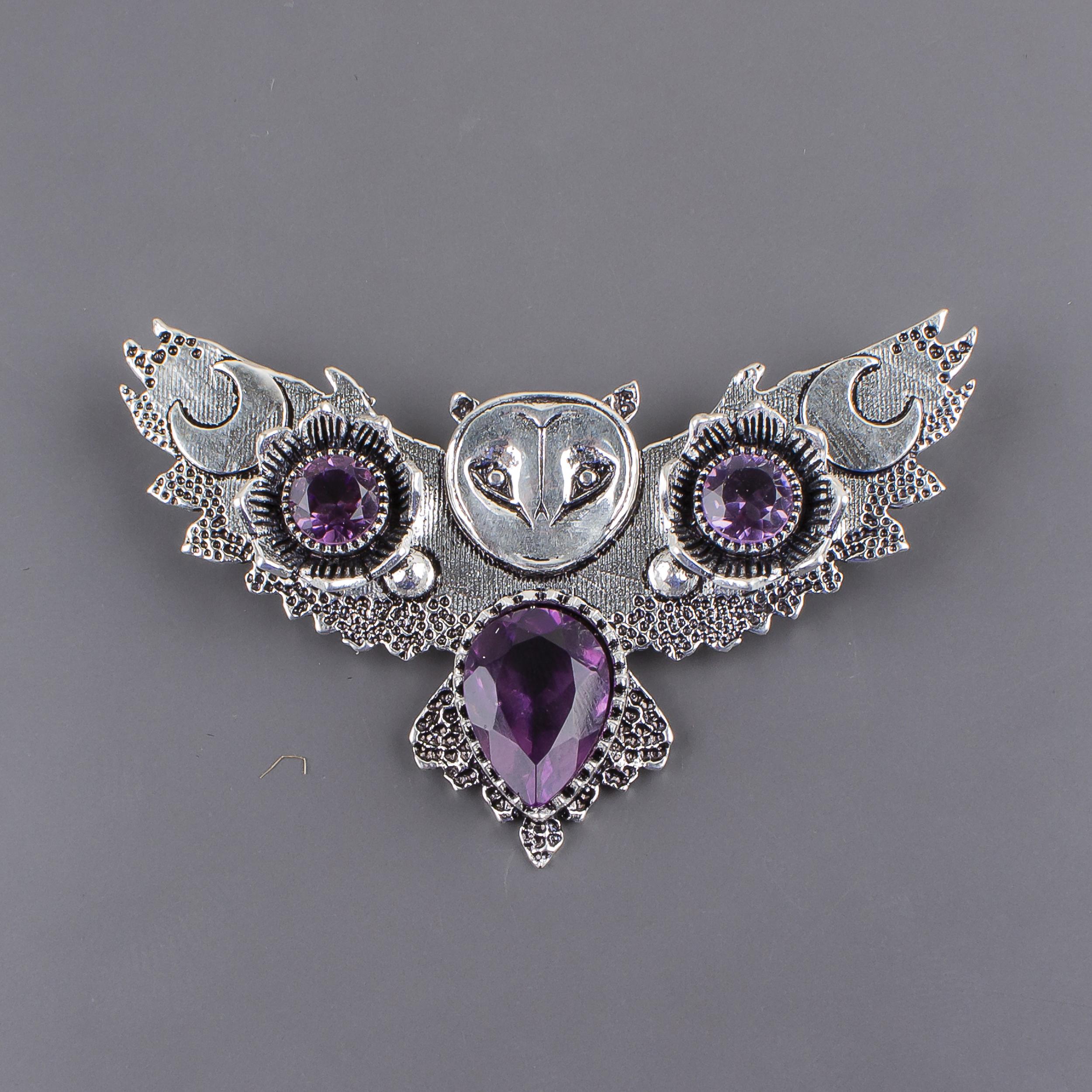 

Amethyst Gemstone Silver Pendant, 925 Sterling Silver Amethyst Necklace, February Birthstone Gift, Amethyst Women Jewelry JCP-8-2