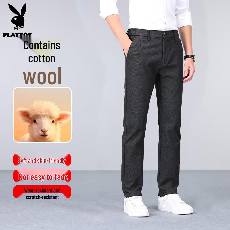 

PLAYBOY Men s Spring/Summer Straight-Leg Casual Pants 33
