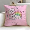 cartoon character Esther Bunny Pink Cushion Cover Soft & Easy-Wash Pillow Case – Versatile for Couch, Bed, Travel and Office