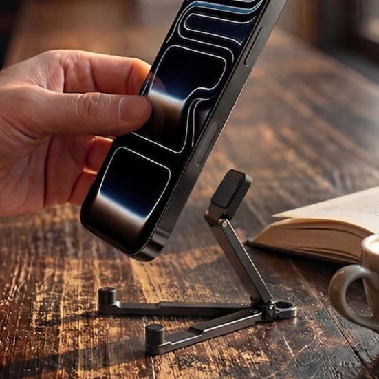 Kantoor bureauaccessoire Mini opvouwbare telefoonstandaard sleutelhanger, Draagbare telefoonhouder voor zak bureau, Huis Reizen
