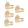 5Pcs Air Compressors Elbow Portable Mute Fitting Frequency Conversion Pneumatic EquipmentBrass