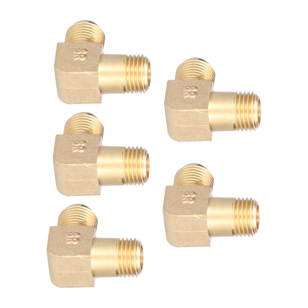5Pcs Air Compressors Elbow Portable Mute Fitting Frequency Conversion Pneumatic EquipmentBrass