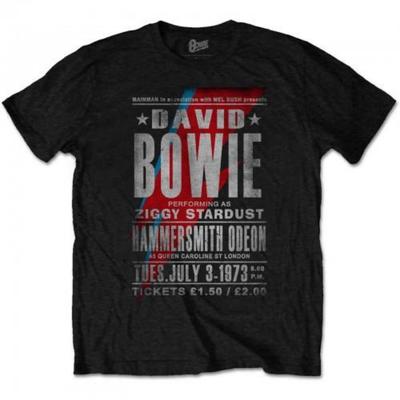David Bowie Unisex Adult Hammersmith Odeon T-Shirt