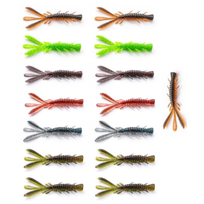 

15PCS Crayfishs Lure Shrimp Baits Artificial Lure Swimbait Soft Fishing Crawfish Lure Lobsters Baits for Outdoor Fishing 5cm