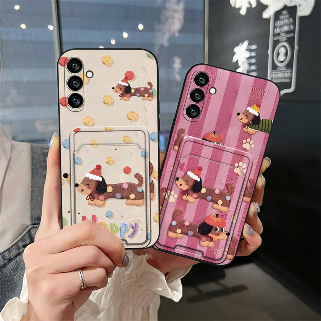 Card Sleeve Cover Phone Case For Samsung Galaxy A25 5G/SM-A256E/B/U Fashion Design Dirt-resistant Cute Card Slot Durable
