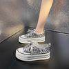 Women's Canvas Shoes  Spring and Autumn New Sequin Thick Sole Height Increasing Vulcanized Casual Running Women's Shoes