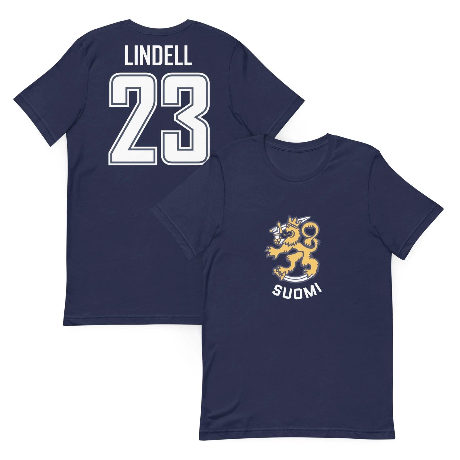 Esa Lindell #23 Team Finland Hockey Jersey Shirt Olympics World Cup Stars 4XL