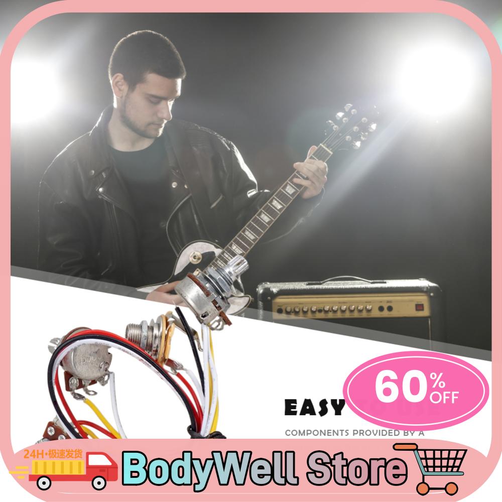 Bass Wiring Harness Prewired Kit Electric Bass Prewired Wiring Harness Set for Jazz Bass Electric Guitar Accessories China Mainland