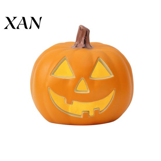 Reusable Pumpkin Lantern LED Battery-Powered Warm Light Halloween Safe Energy-saving Indoor Outdoor Decor Long-lasting