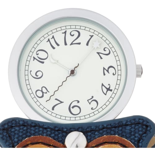 Fieldwork Analog Pocket Watch with Owl Bag Charm and Magnifying Glass (LW036-2) for Women
