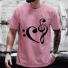 Men Women T-Shirts Summer Harajuku We Heart Music Printed Short Sleeve Tees Couple Streetwear Loose Clothes Y2K Streetwear Tops