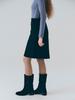 NOEUD Woolen Mid-Skirt (Black)