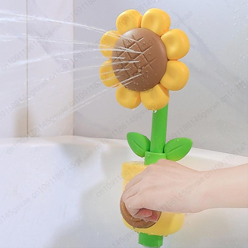 Interactive Suction Cup Bath Toy Set for Youngsters -Colorful Flower Design, Twistable Features, Durable Plastic