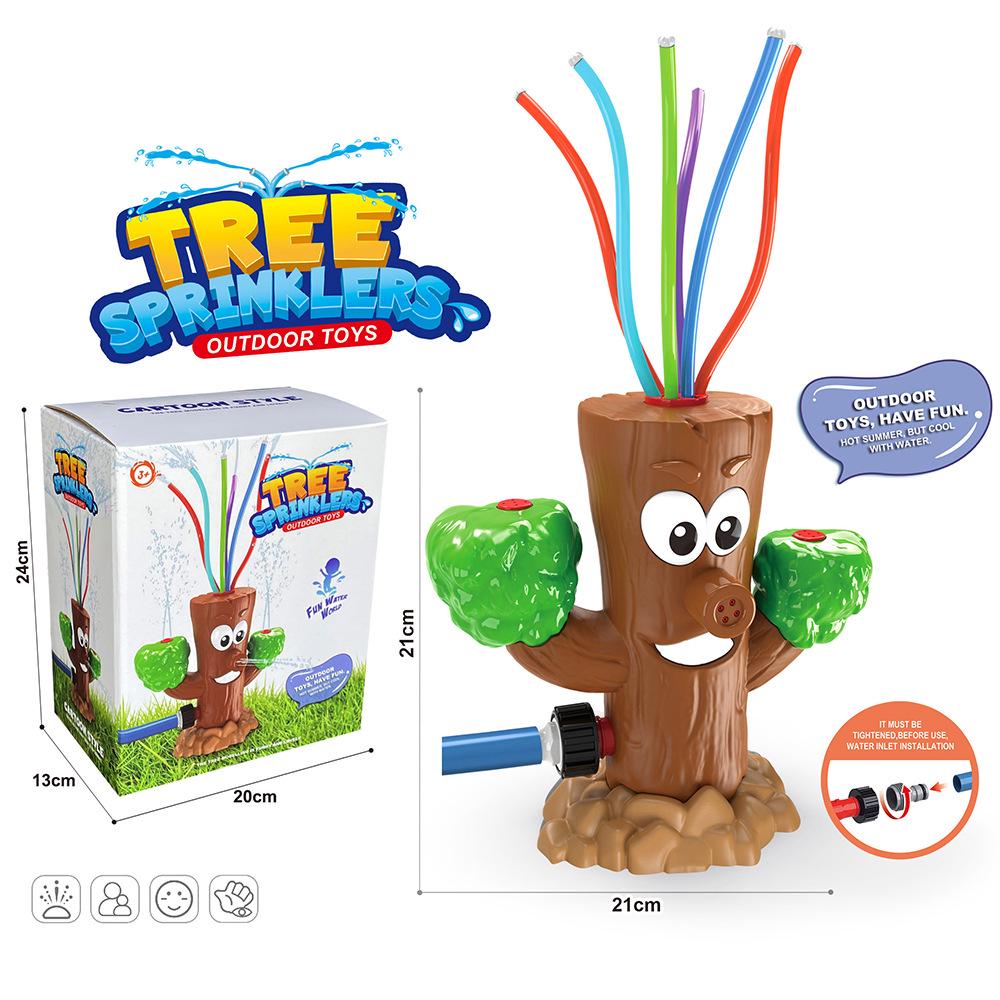 Cartoon Cactus Tree Stump Grass Water Sprinkler Toy for Kids