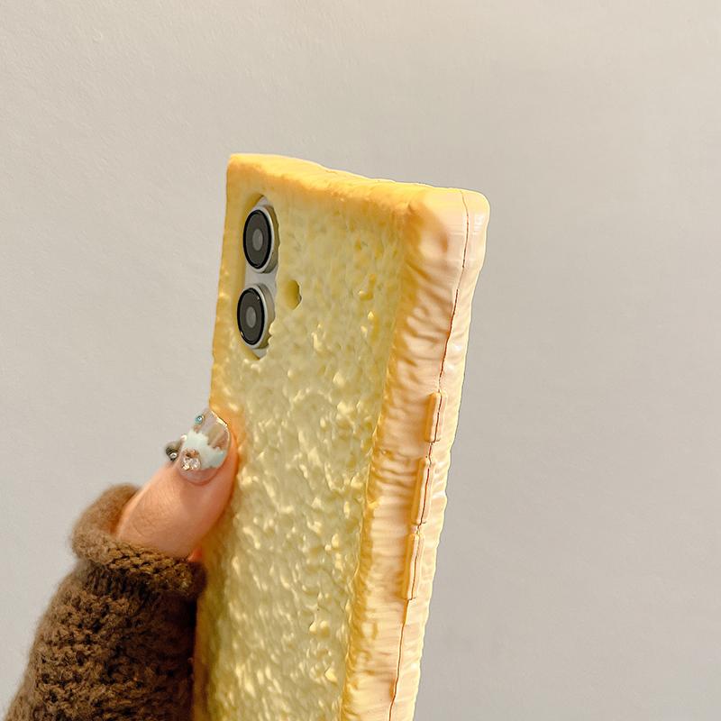 Modieuze grappige siliconen hoes met toastmotief voor iPhone 17 Pro Max 16 15 13 12 11 14 Plus Air cartoon beschermhoes