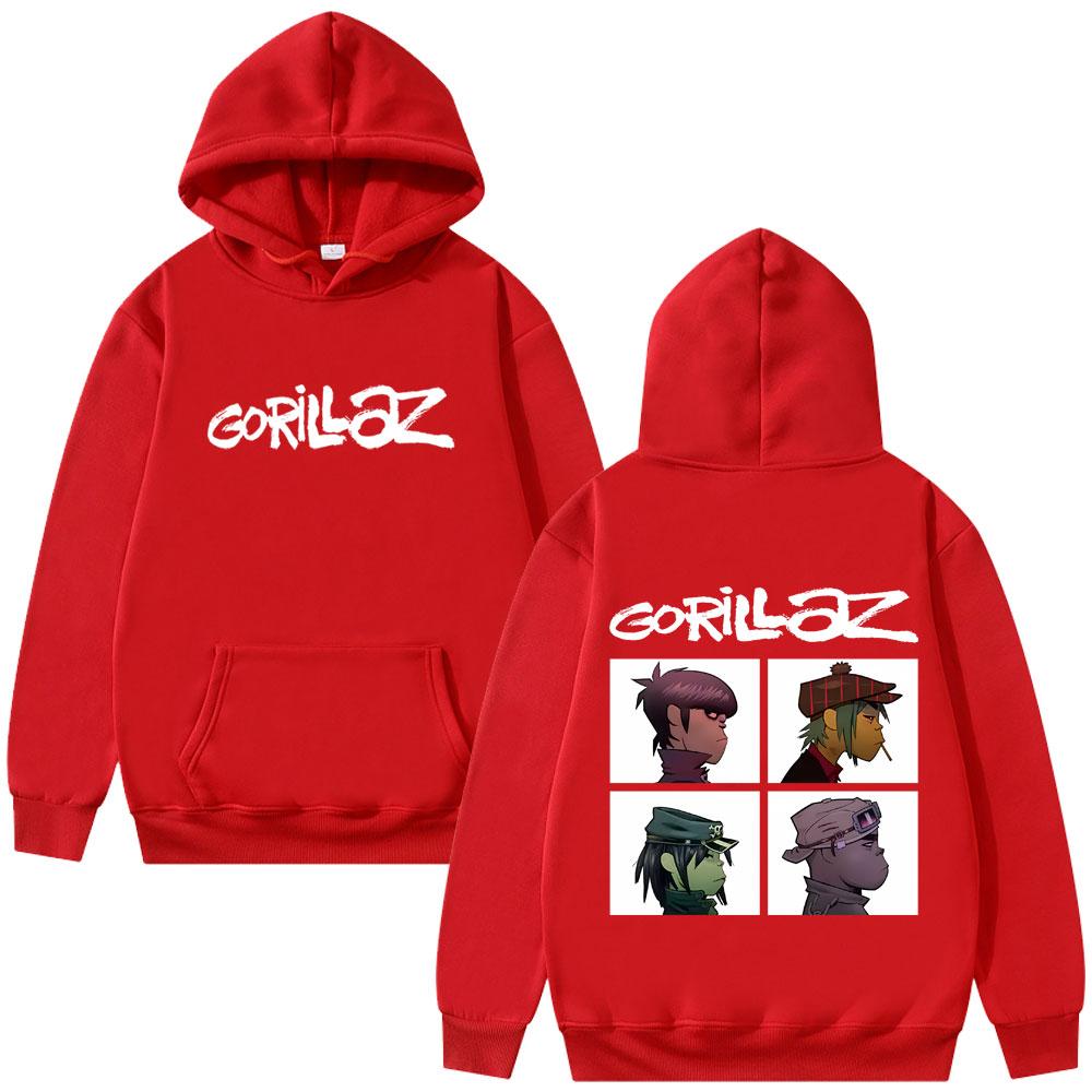 

Rock Band Gorillaz Demon Days Album Graphic Hoodie Men Women Hip Hop Alternative Vintage Oversized Pullover Hoodies 3XL