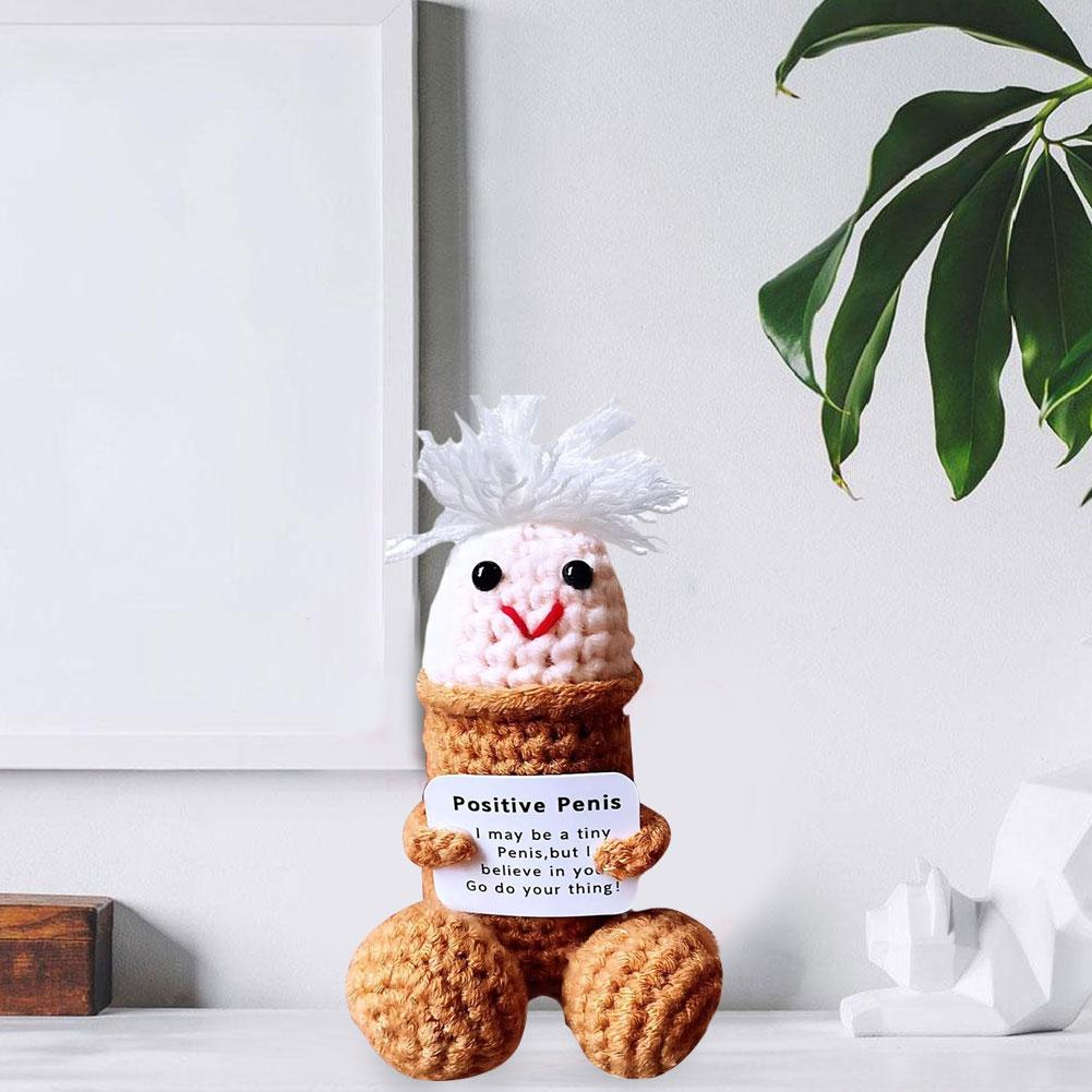 Emoticons Wool Woven Emotional Motivational Card Ornaments Friend Prank Gift H2D4