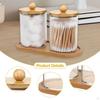 Qtip Holder Dispenser Makeup Organizer Dustproof Portable Transparent Storage Canister Jar for Floss