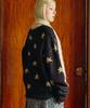 Cookies Two-Way Star Jacquard Knit (Black/Beige)