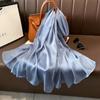 New solid colour anti-silk scarf spring and autumn sunscreen beach towel female silk scarf outside the air conditioning shawl