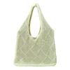 Women Crochet Shoulder Bag Lightweight Solid Color Mesh Handbag Fashionable Beach Bag Daily Commuting