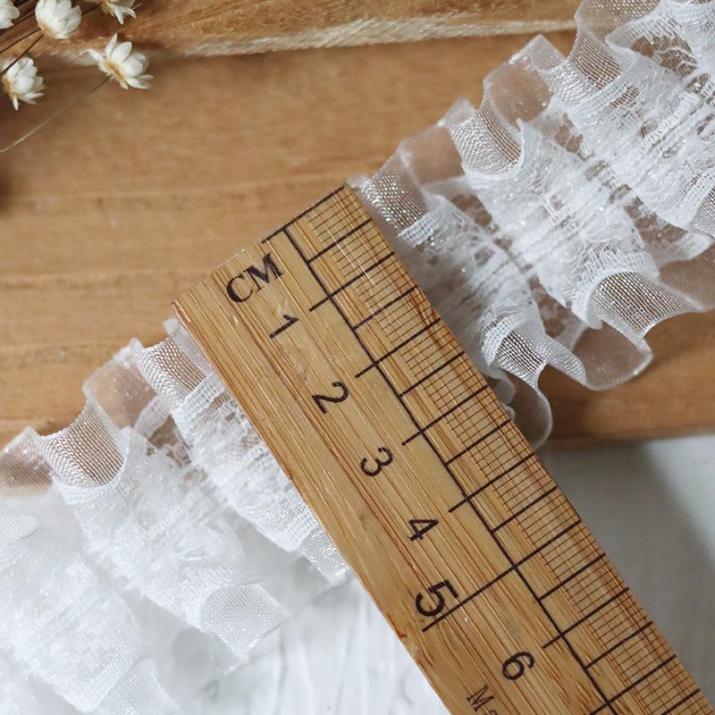 Handmade Lace Trim: Mesh for Baby Clothes, Curtains, Skirts, Pleated Decorative Fabric