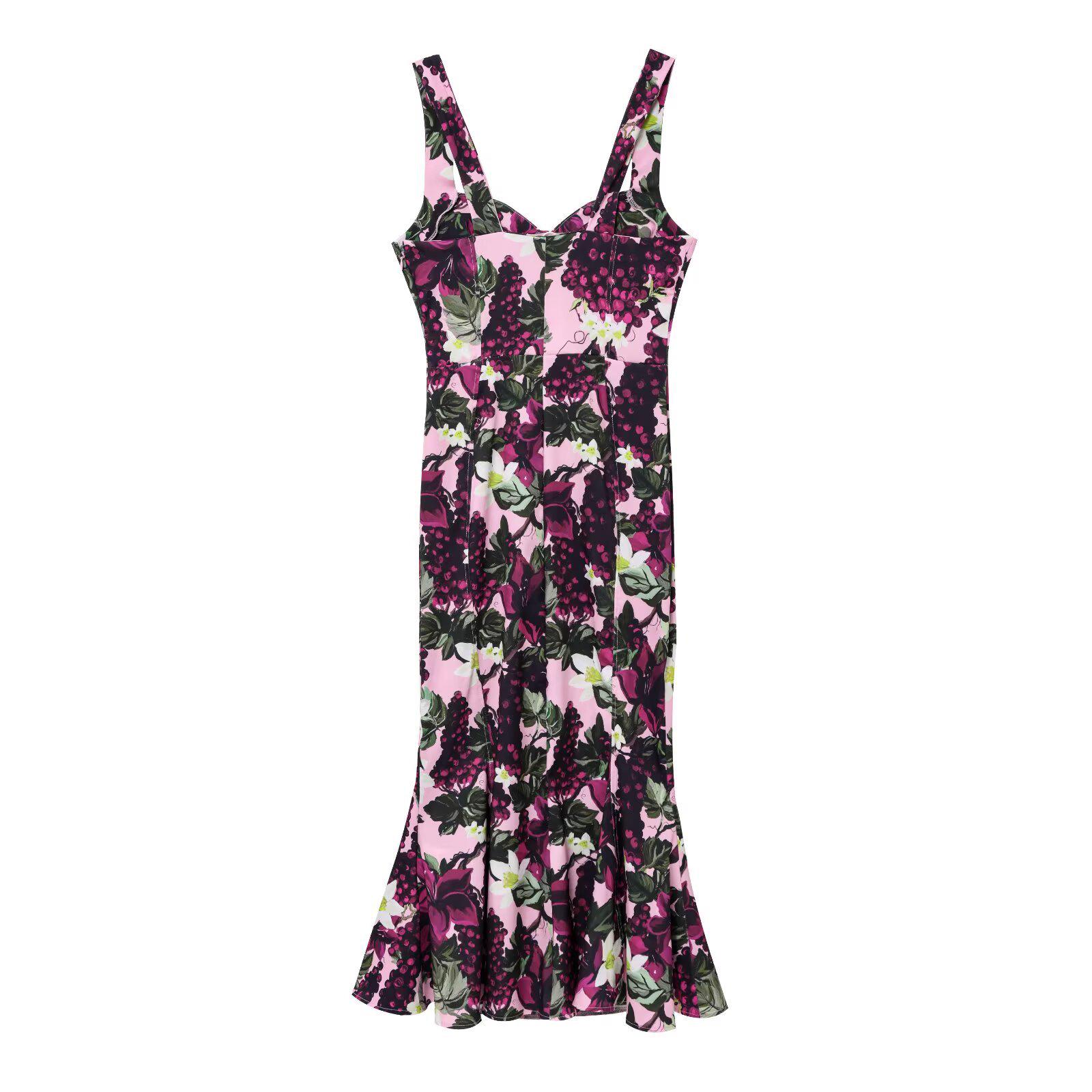 

Весеннее женское платье с цветочным принтом и широким подолом, 2025 Large