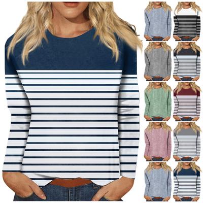 Long Sleeve Shirts For Women Cute Print Graphic Tees Blouses Casual Plus Size Basic Tops Pullover