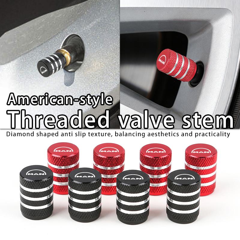 For Man 4/8Pcs Car Tire Valve Stem Cap Knurling Style Tire Valve Cap eTGX TGX TGM TGA TGS eTGS TGE