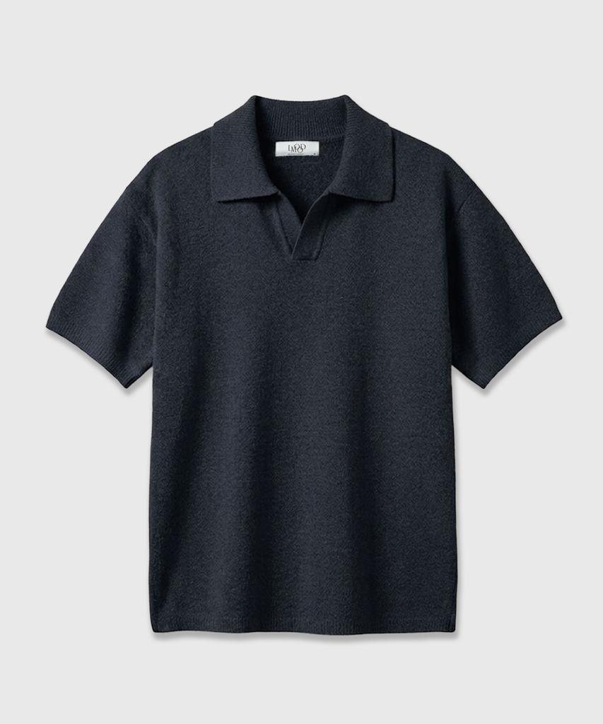LMOOD Bang! Loose Collar Half Sleeve Knit ( 2 Colors )