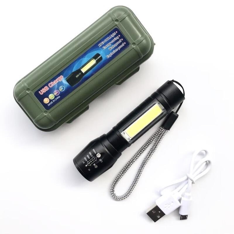 Xixun Mini Rechargeable LED Flashlight with COB Sidelight