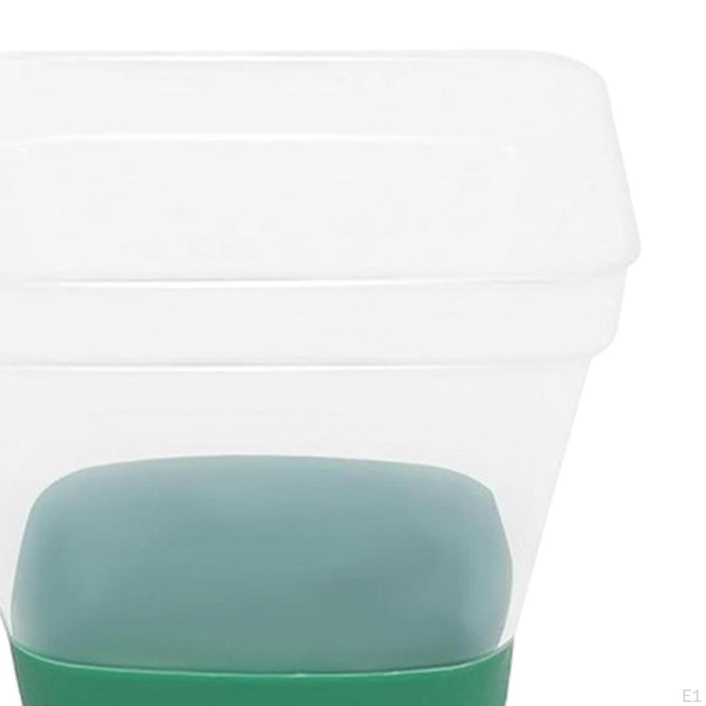 12 -PCs Plant Kindergarten Starter Pots with Drain Hole Quadratical Transparent Flower Seedling