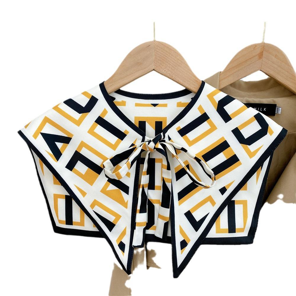 Silk Draped Women's Shoulder Scarf Shawl Collar with Neck Protection & Decorative Knotting
